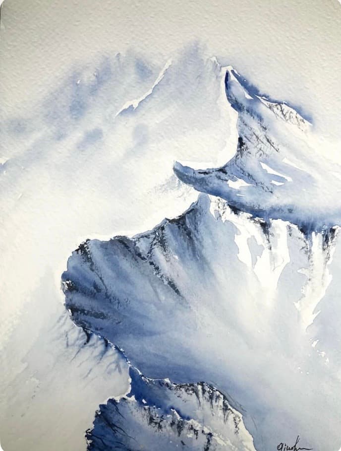 La Vertiente — Watercolor, 100% Cotton, Irina Gîndea