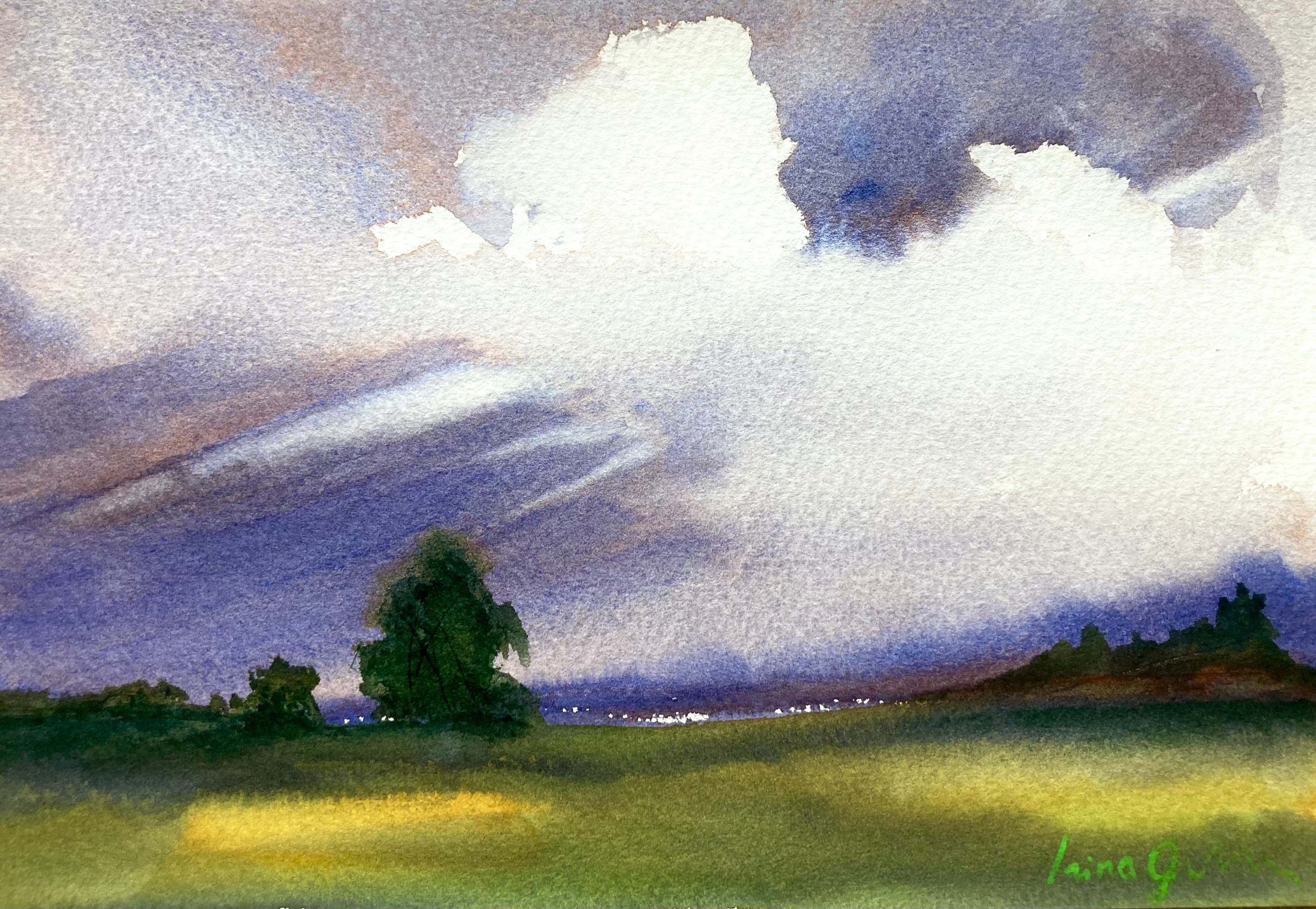 The Storm — Watercolor, 100% Cotton, Irina Gîndea