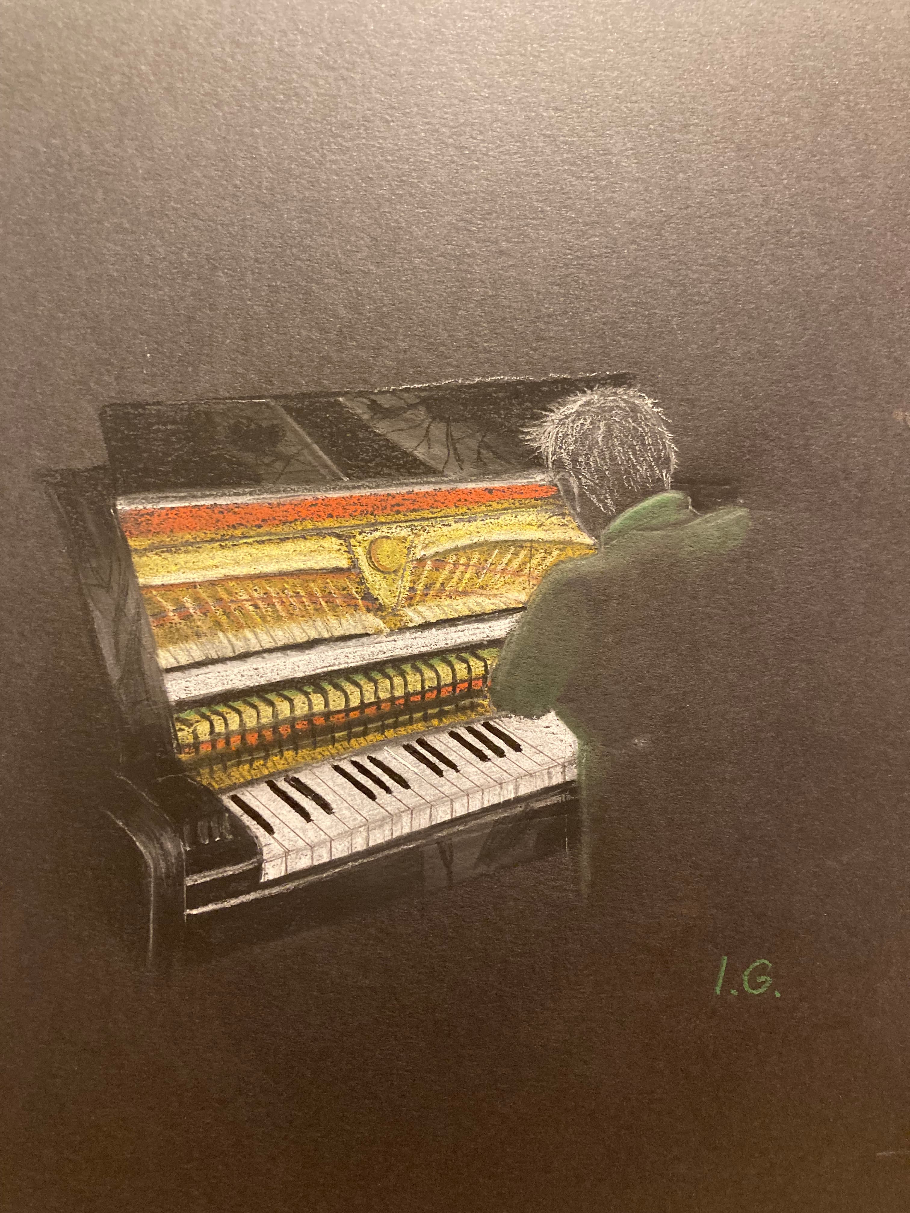 The Piano Restorer — Pastel, Irina Gîndea